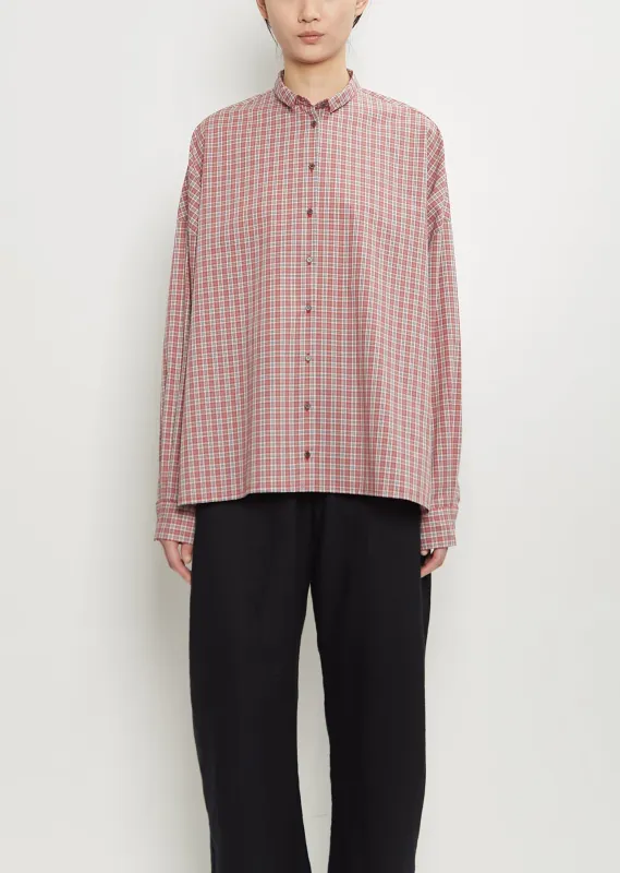 Cotton Plaid Buttons Shirt sold by La Garconne