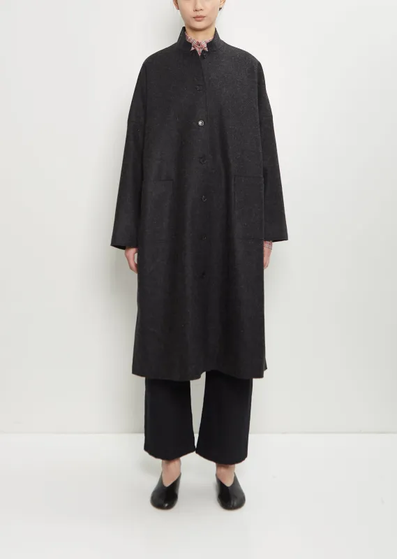 Wool Felt Long Coat sold by La Garconne