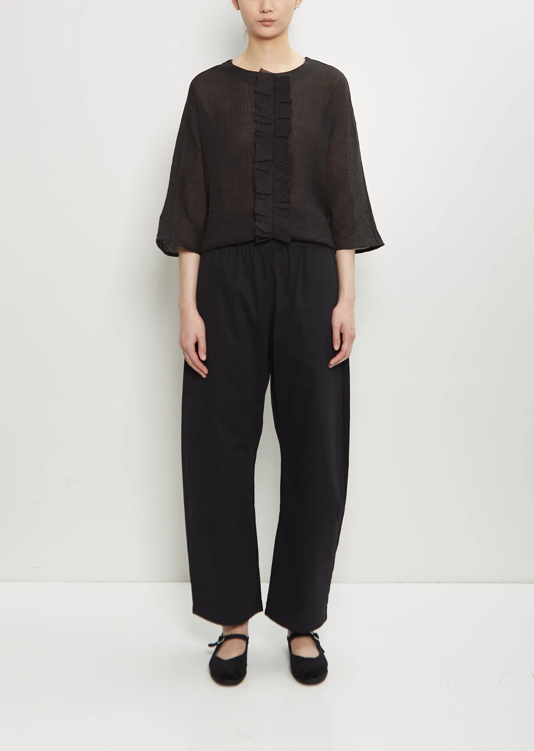 Soft Cotton Pull On Pant — Black sold by La Garconne