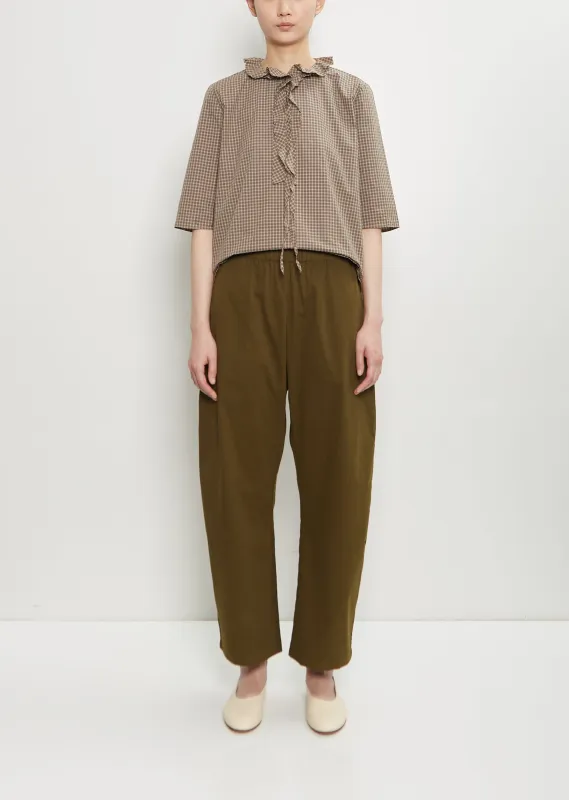 Soft Cotton Pull On Pant — Forest sold by La Garconne