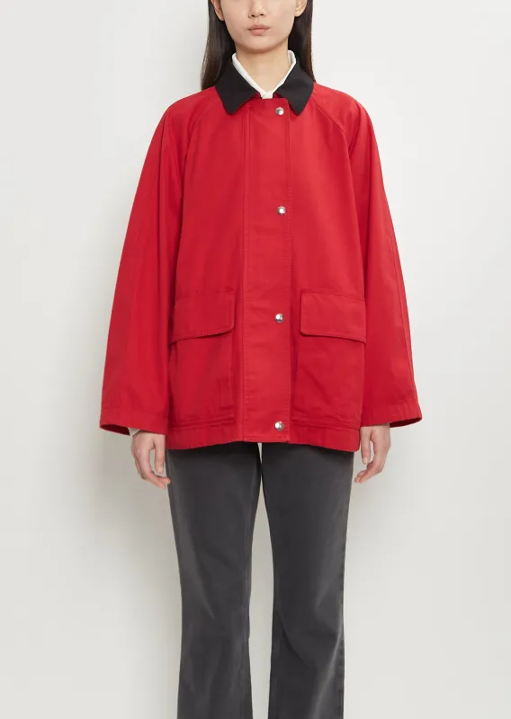 Elodianna Cotton Jacket — Red sold by La Garconne