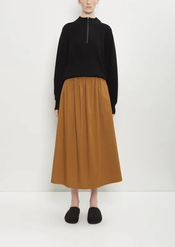 Cotton Gathered Skirt — Hemp sold by La Garconne