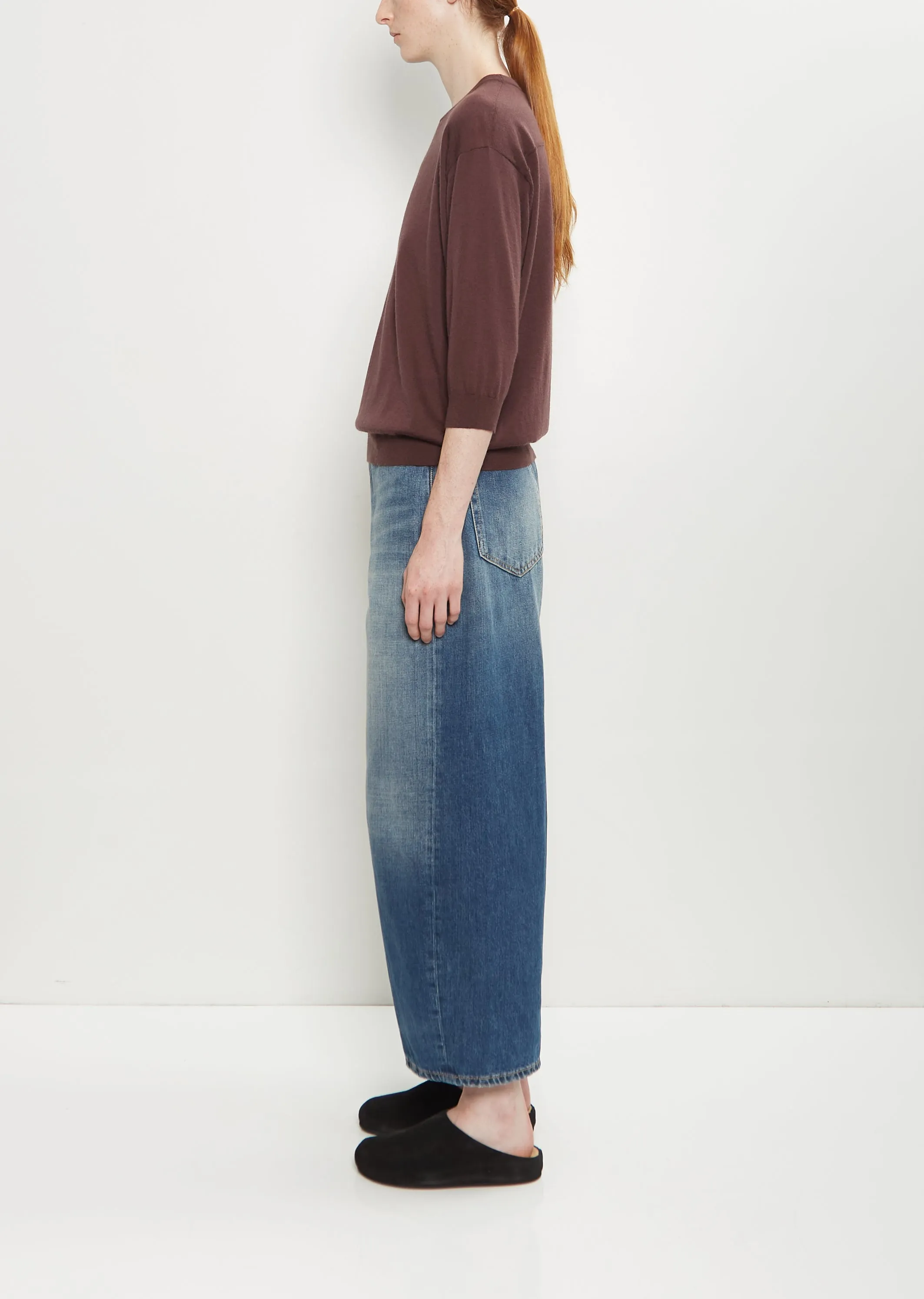 Cashmere Wool Elbow Crew — Espresso sold by La Garconne product image thumbnail 2