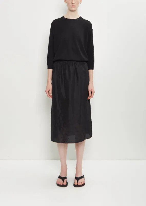 Embroidered Dot Silk Slip Skirt sold by La Garconne