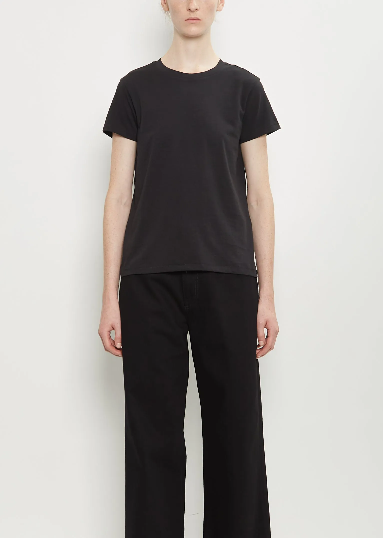 Mini Boy Cotton T-Shirt — Jet Black sold by La Garconne