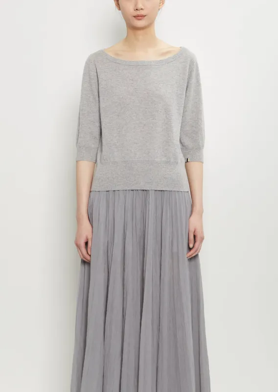 n°422 Marianne Cashmere Sweater — Grey sold by La Garconne