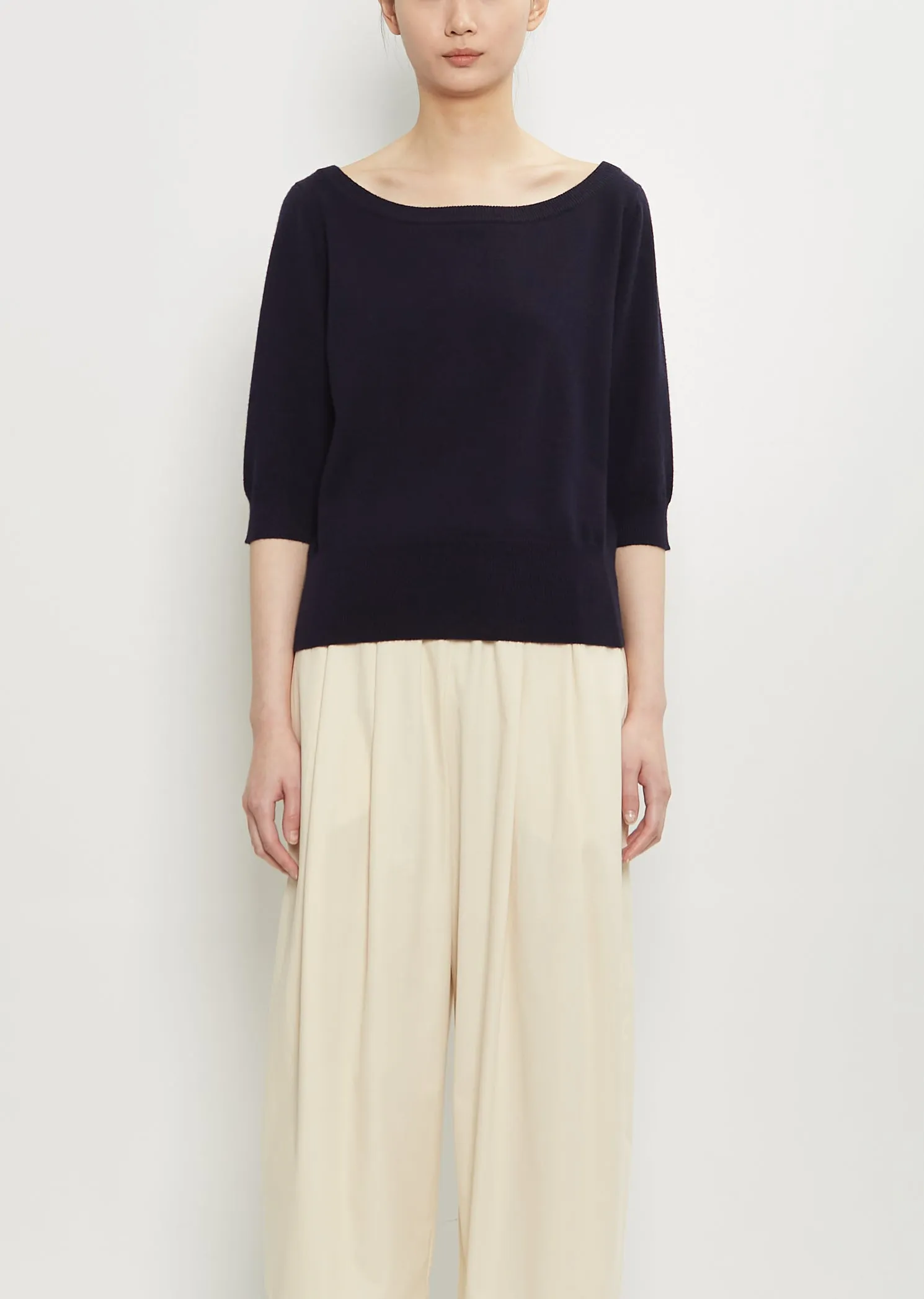 n°422 Marianne Cashmere Sweater — Navy sold by La Garconne product image thumbnail 5