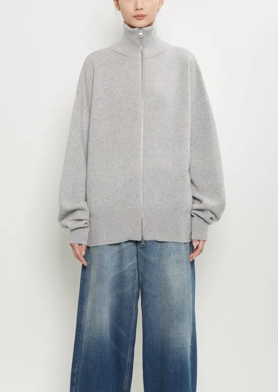 n°319 Xtra Out Cashmere Cardigan — Grey sold by La Garconne