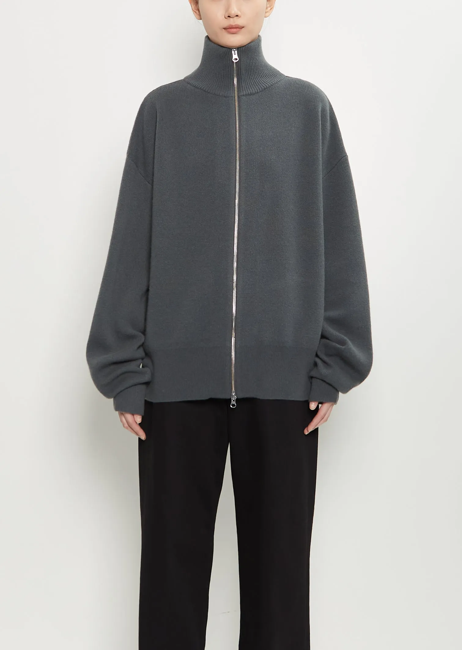 n°319 Xtra Out Cashmere Cardigan — Lake sold by La Garconne