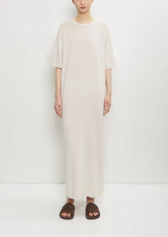 n°321 Kris Cotton Cashmere Dress — Chalk sold by La Garconne