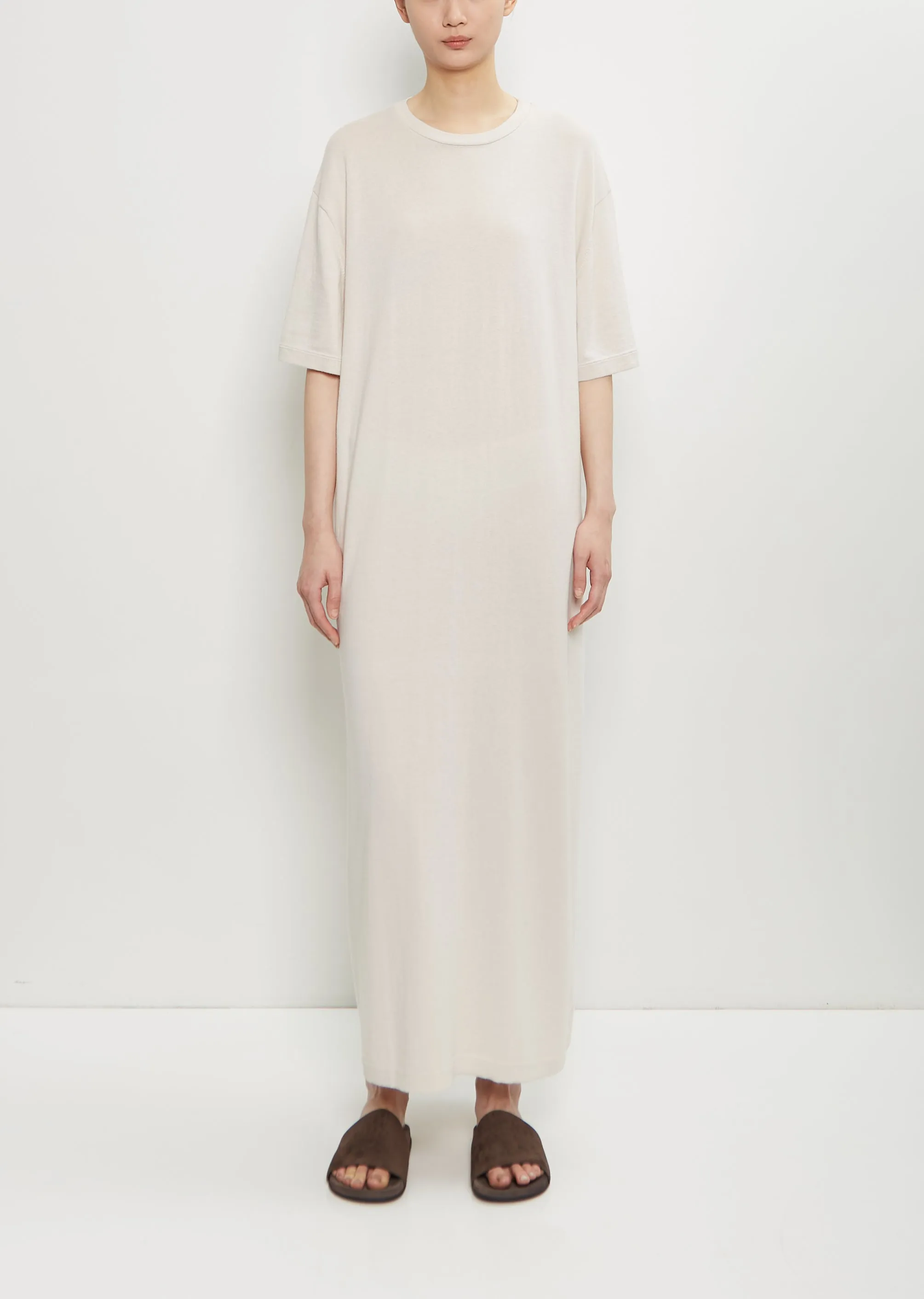 n°321 Kris Cotton Cashmere Dress — Chalk sold by La Garconne