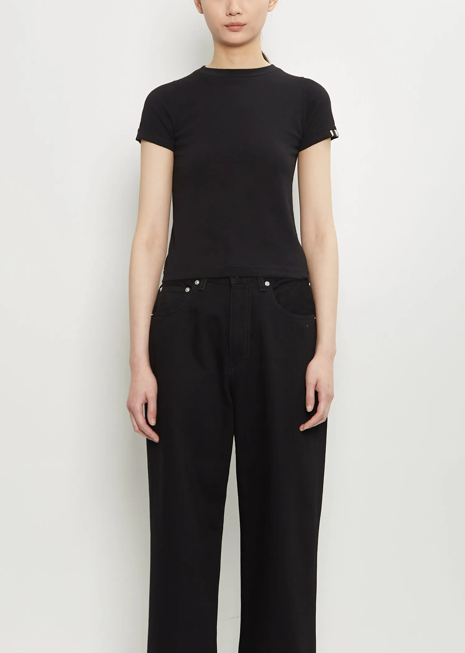 n°292 America Cotton Cashmere Top — Raven sold by La Garconne