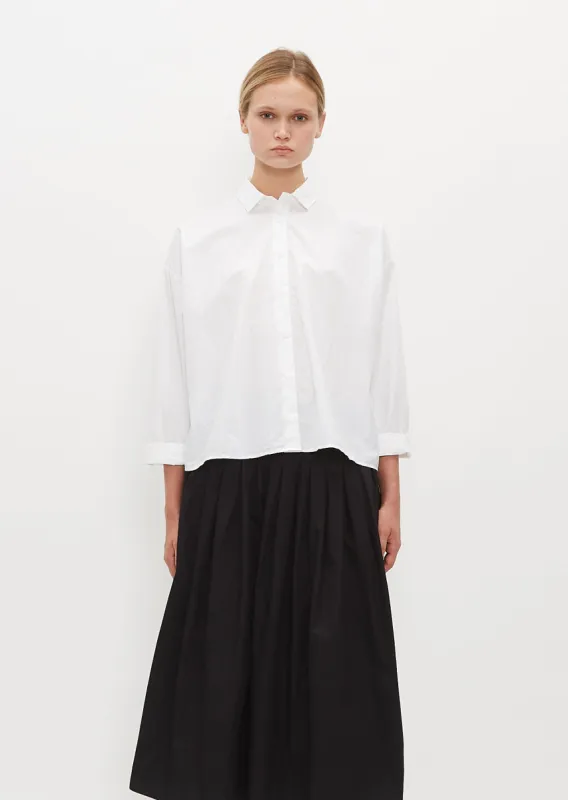 Short Overshirt — White sold by La Garconne
