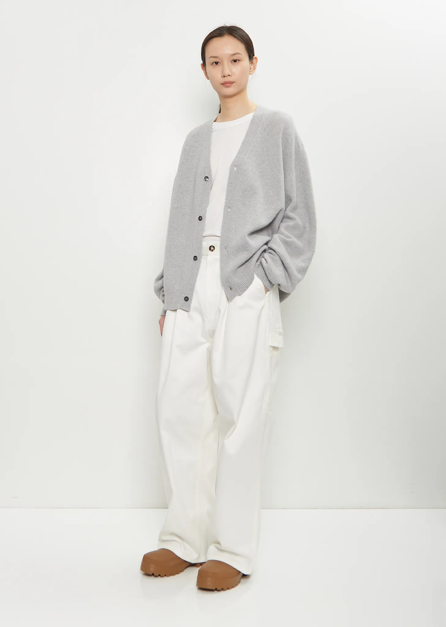 Mabuse Cardigan — Light Grey Melange sold by La Garconne product image thumbnail 4