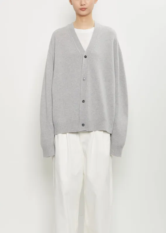 Mabuse Cardigan — Light Grey Melange sold by La Garconne