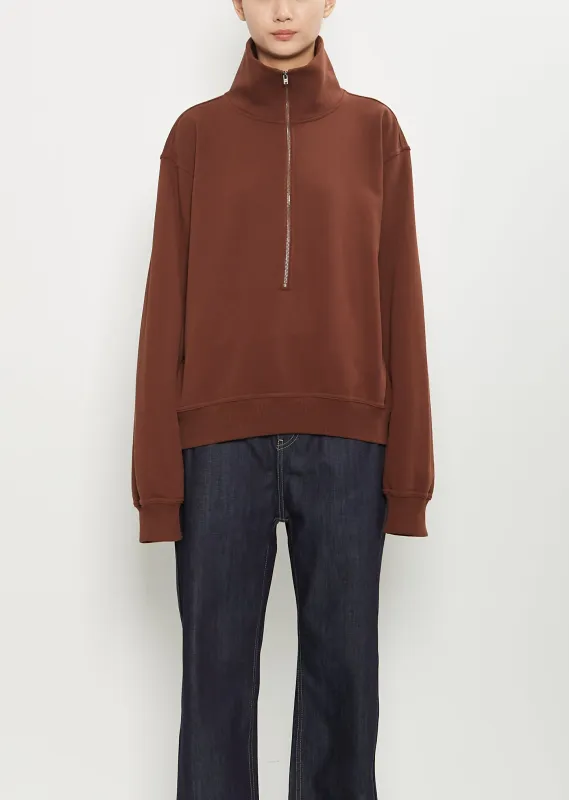 Tintoretto Cotton Sweatshirt — Chestnut sold by La Garconne