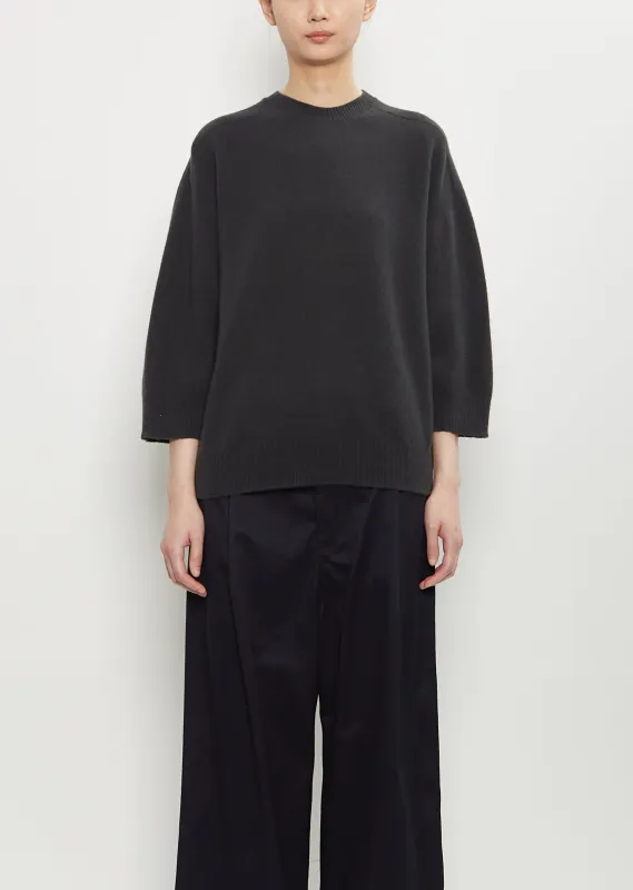 Mouse Wool Crewneck — Slate sold by La Garconne