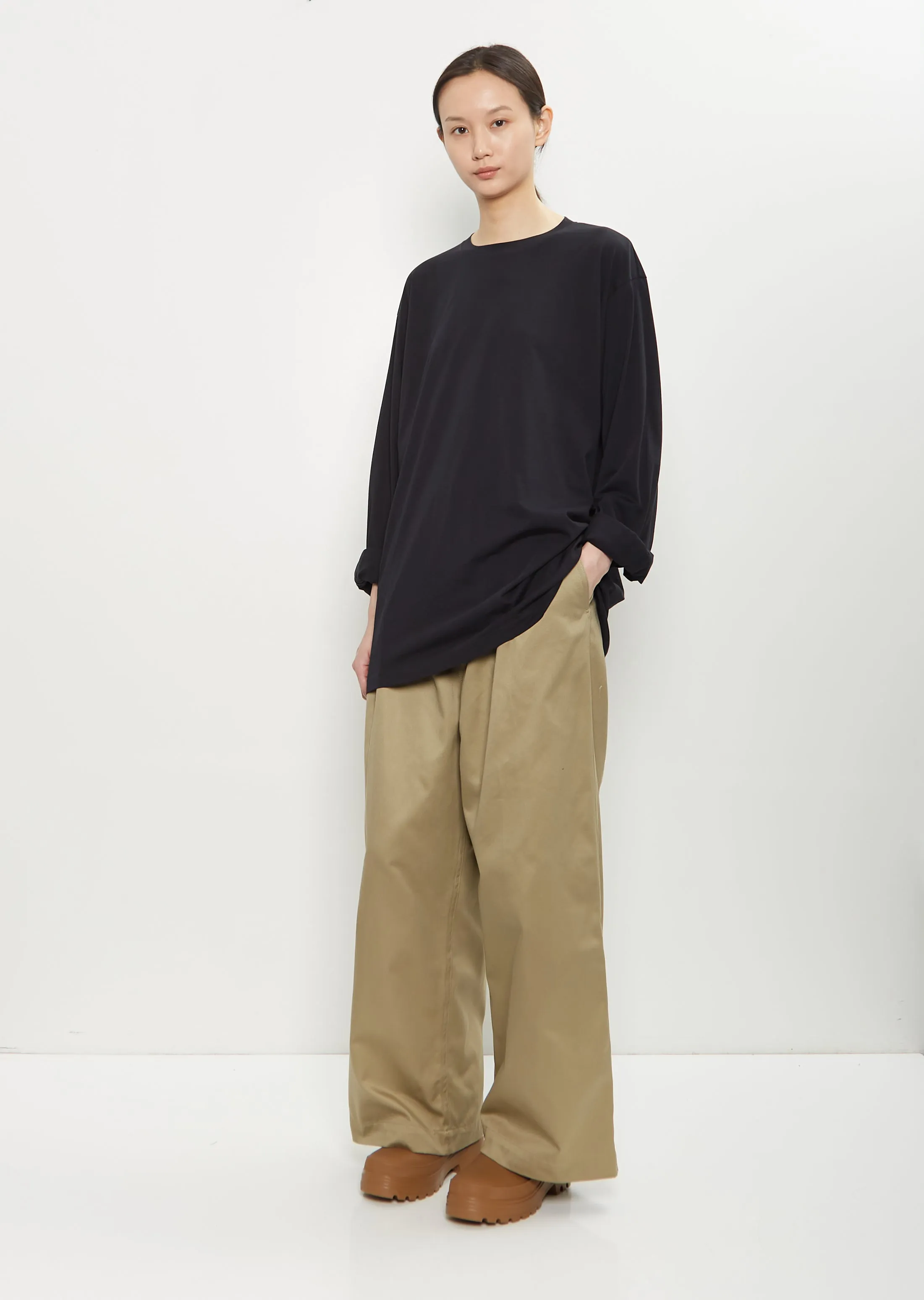 Toledo Cotton Long Sleeve T-Shirt — Black sold by La Garconne product image thumbnail 4