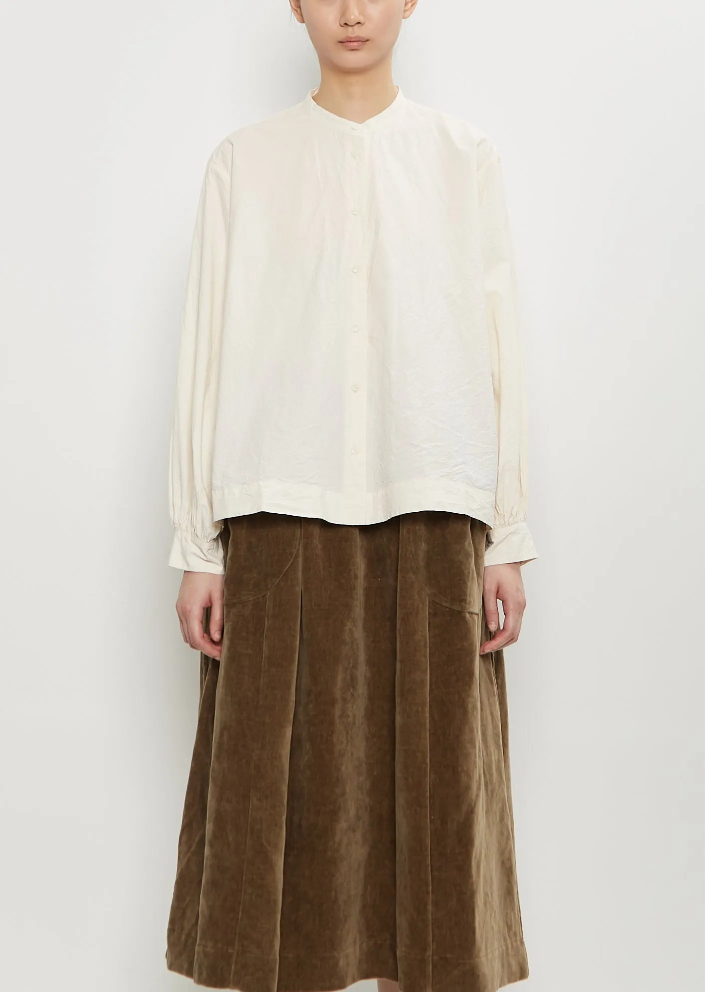 Biggy Grandad Cotton Shirt sold by La Garconne