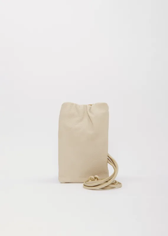 Bourse Leather Phone Case — Porcelain sold by La Garconne