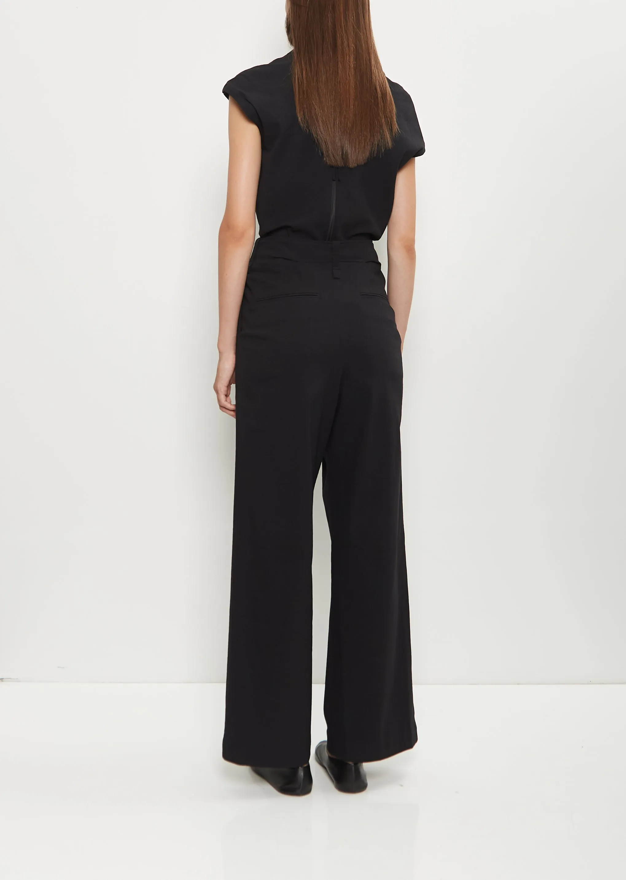 Washi Paper Wide Leg Pants — Black sold by La Garconne product image thumbnail 3