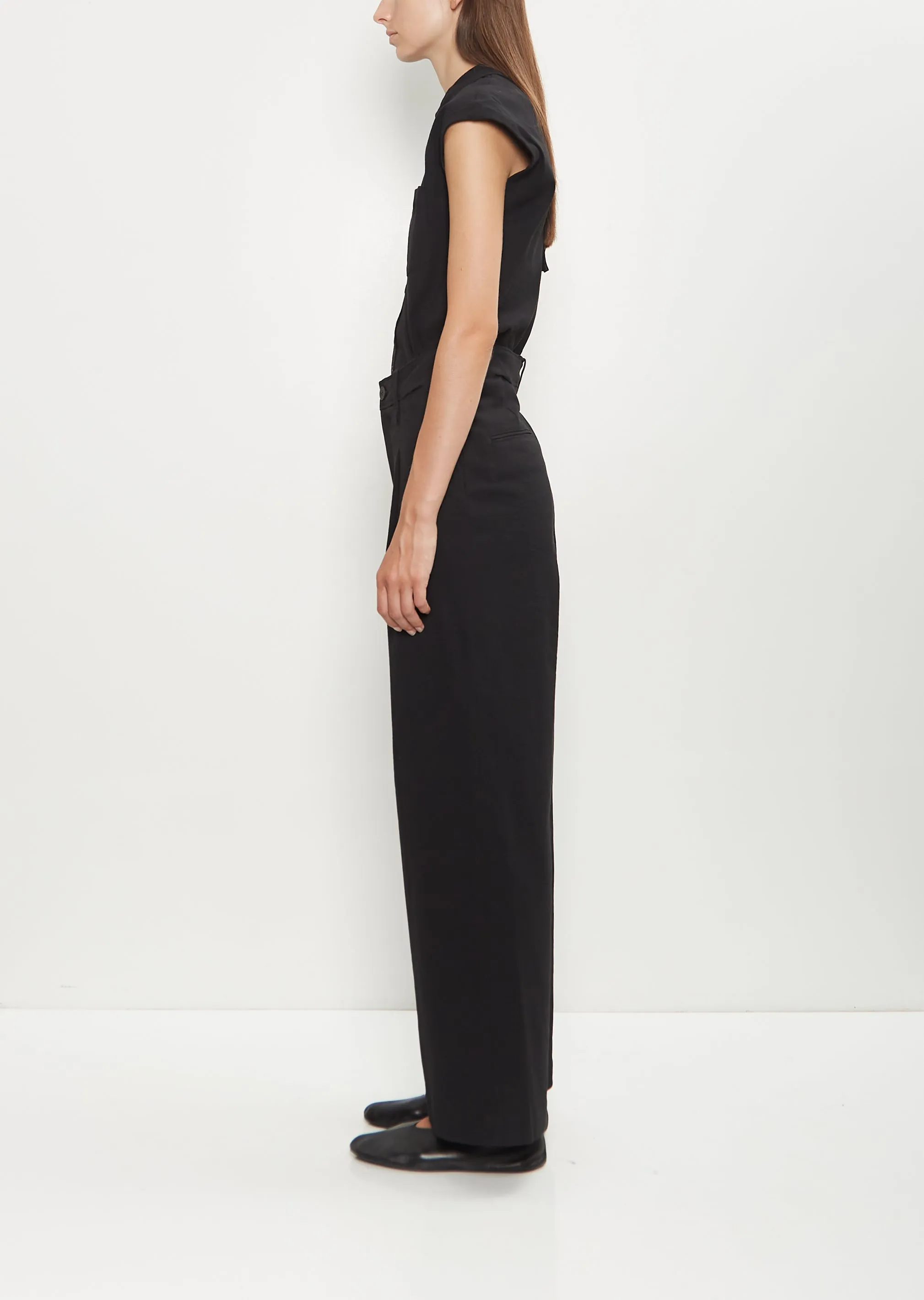 Washi Paper Wide Leg Pants — Black sold by La Garconne product image thumbnail 2