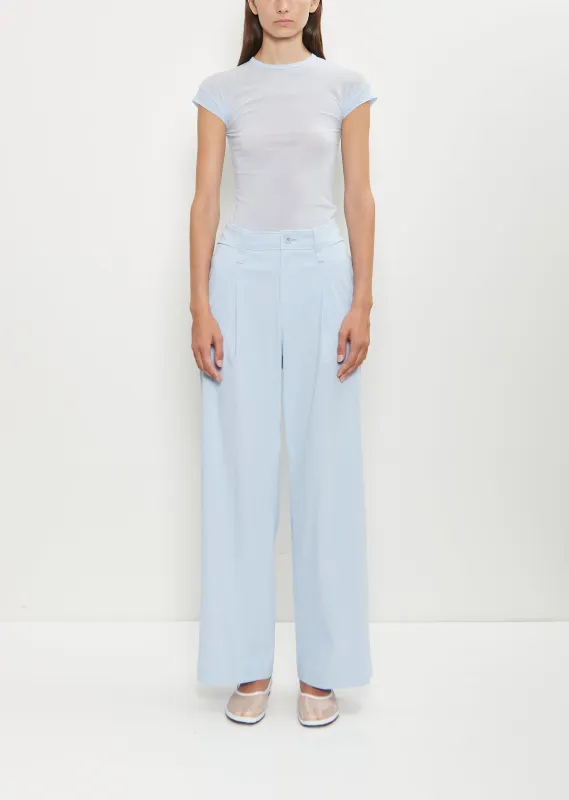Washi Paper Wide Leg Pants — Light Blue sold by La Garconne