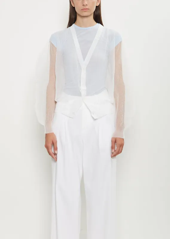 Encase Sheer Cardigan sold by La Garconne