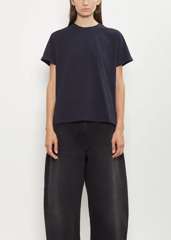 Marine Cotton Tee — Darkest Navy sold by La Garconne