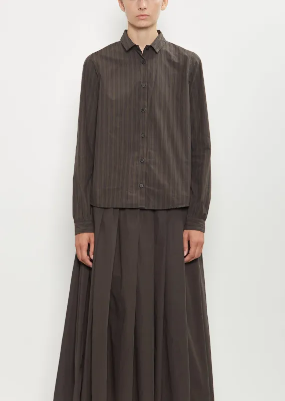 Tyrol Cotton Shirt — Moss Stripe sold by La Garconne