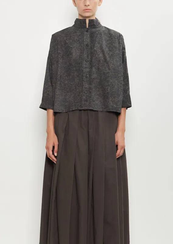 Claudia Cotton Shirt — Dark Flower sold by La Garconne