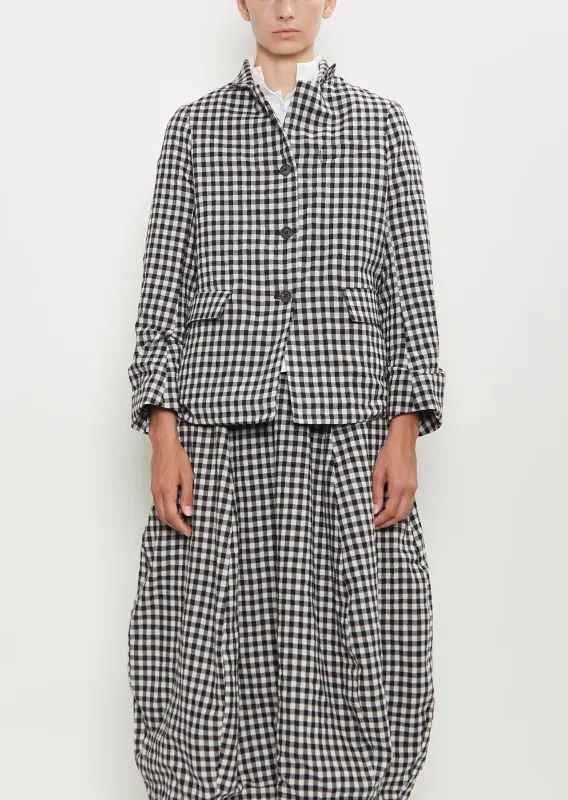 Giulia Wool Jacket — Check sold by La Garconne