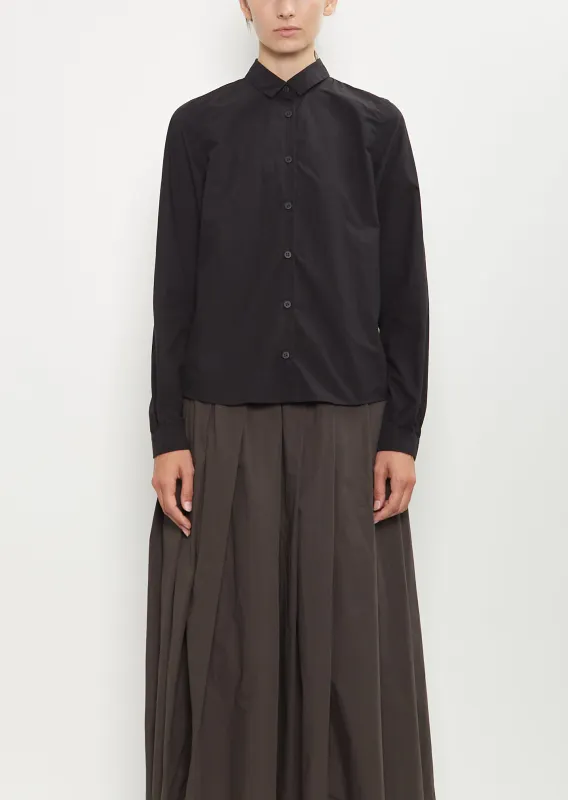 Tyrol Cotton Shirt — Black sold by La Garconne