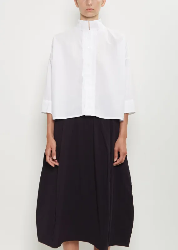 Claudia Cotton Shirt — White sold by La Garconne