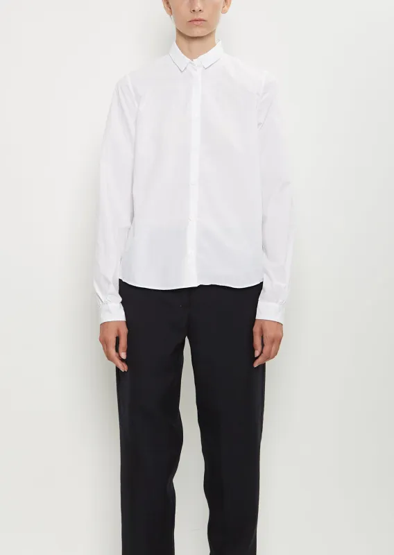 Tyrol Cotton Shirt — White sold by La Garconne