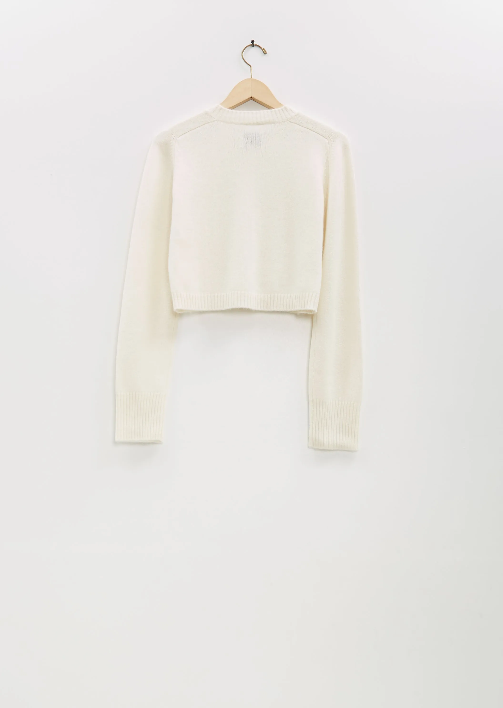 Zephir Cashmere Cropped Cardigan — Ivory sold by La Garconne product image thumbnail 2