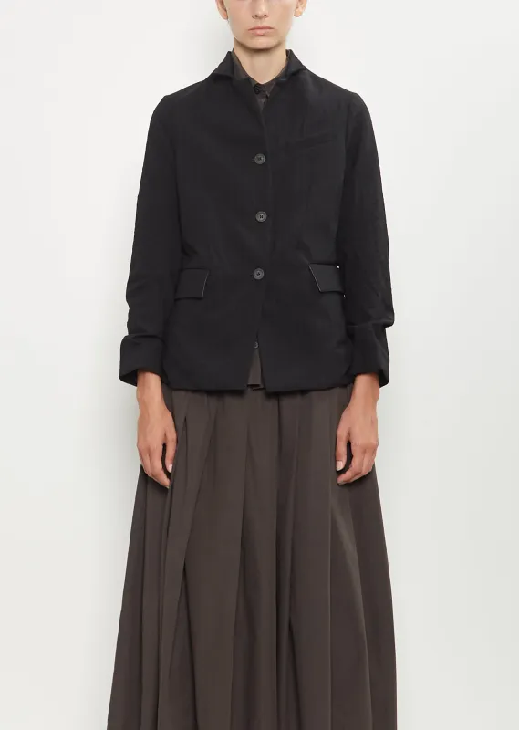 Giulia Wool Jacket — Black Stripe sold by La Garconne