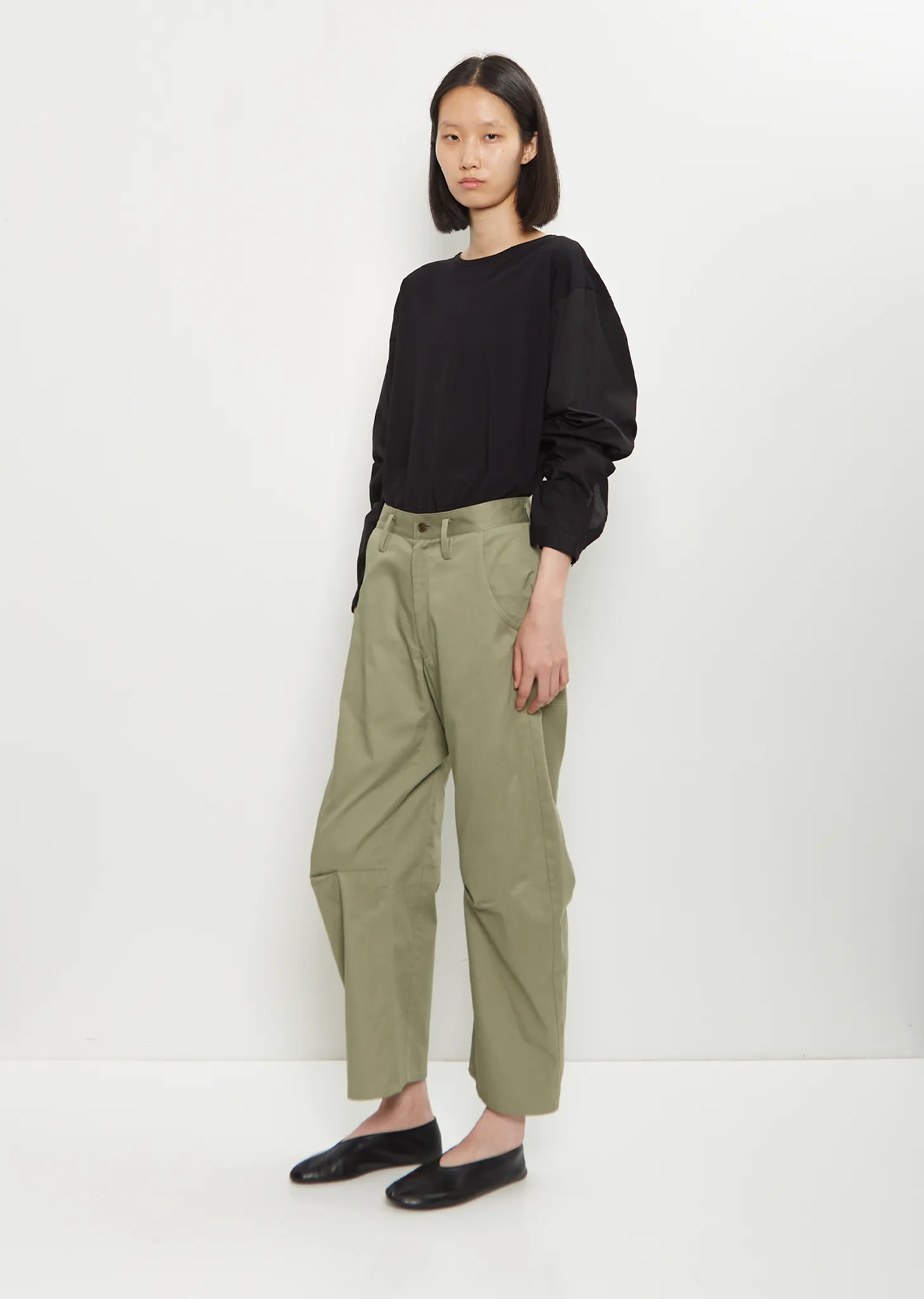 Cotton Gusset Pants — Khaki sold by La Garconne product image thumbnail 4