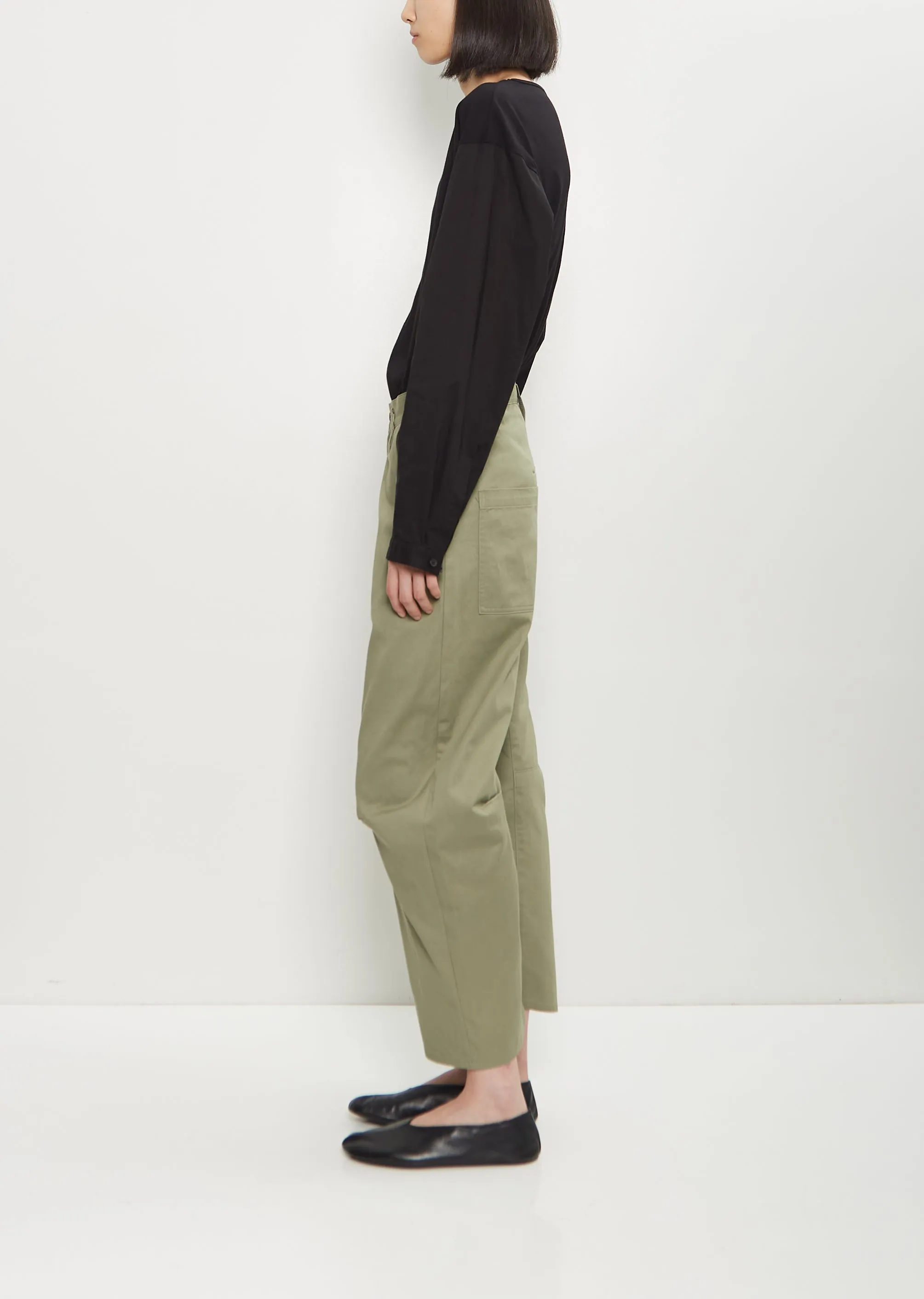 Cotton Gusset Pants — Khaki sold by La Garconne product image thumbnail 2