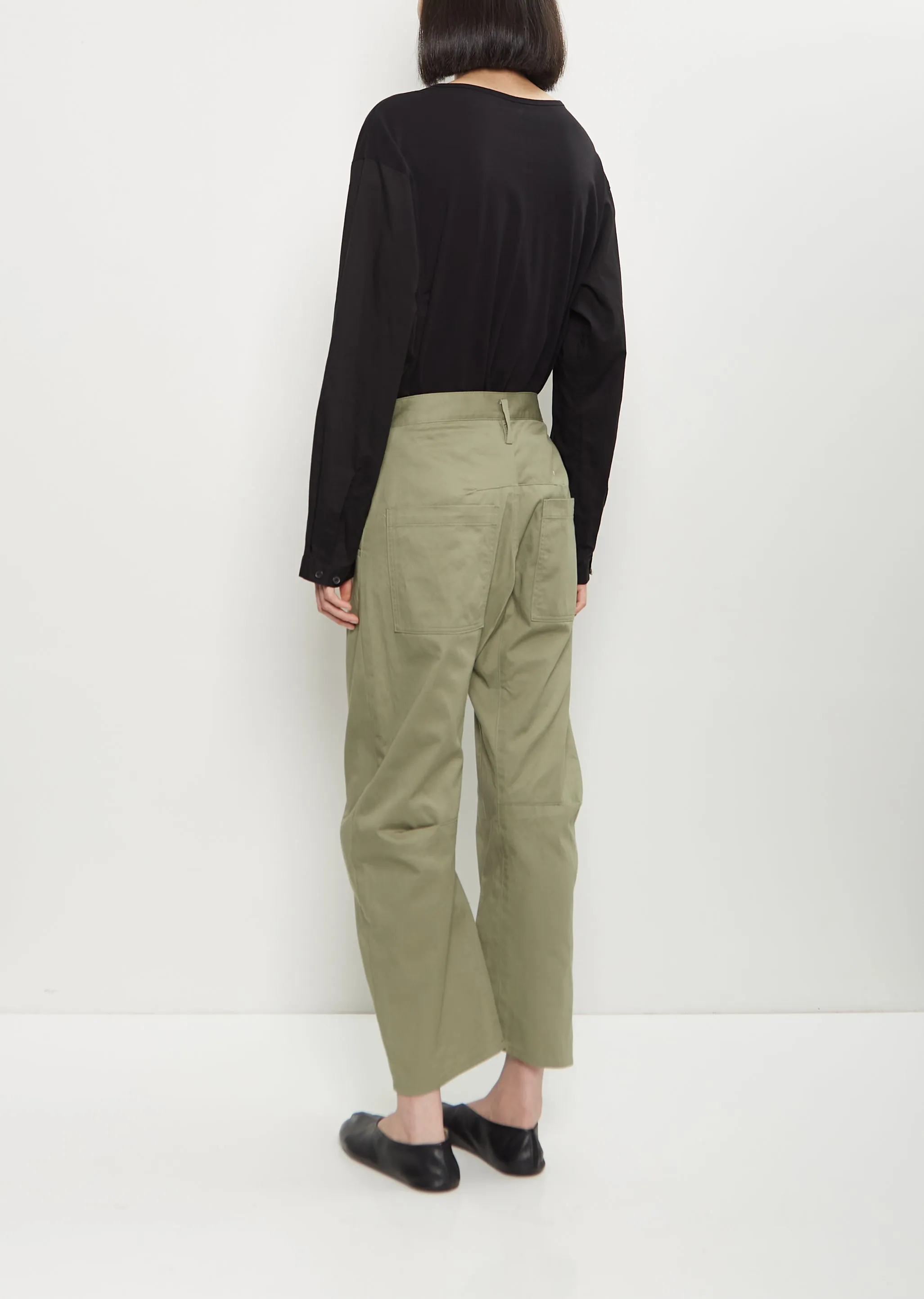 Cotton Gusset Pants — Khaki sold by La Garconne product image thumbnail 3