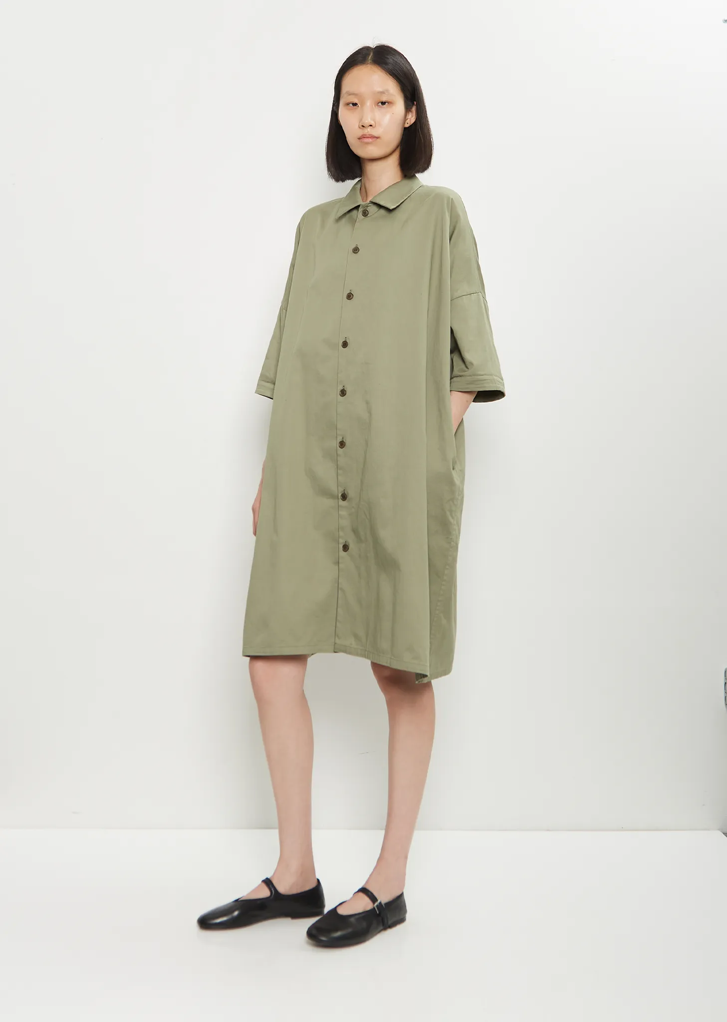 Half Sleeve Dress — Khaki sold by La Garconne product image thumbnail 4