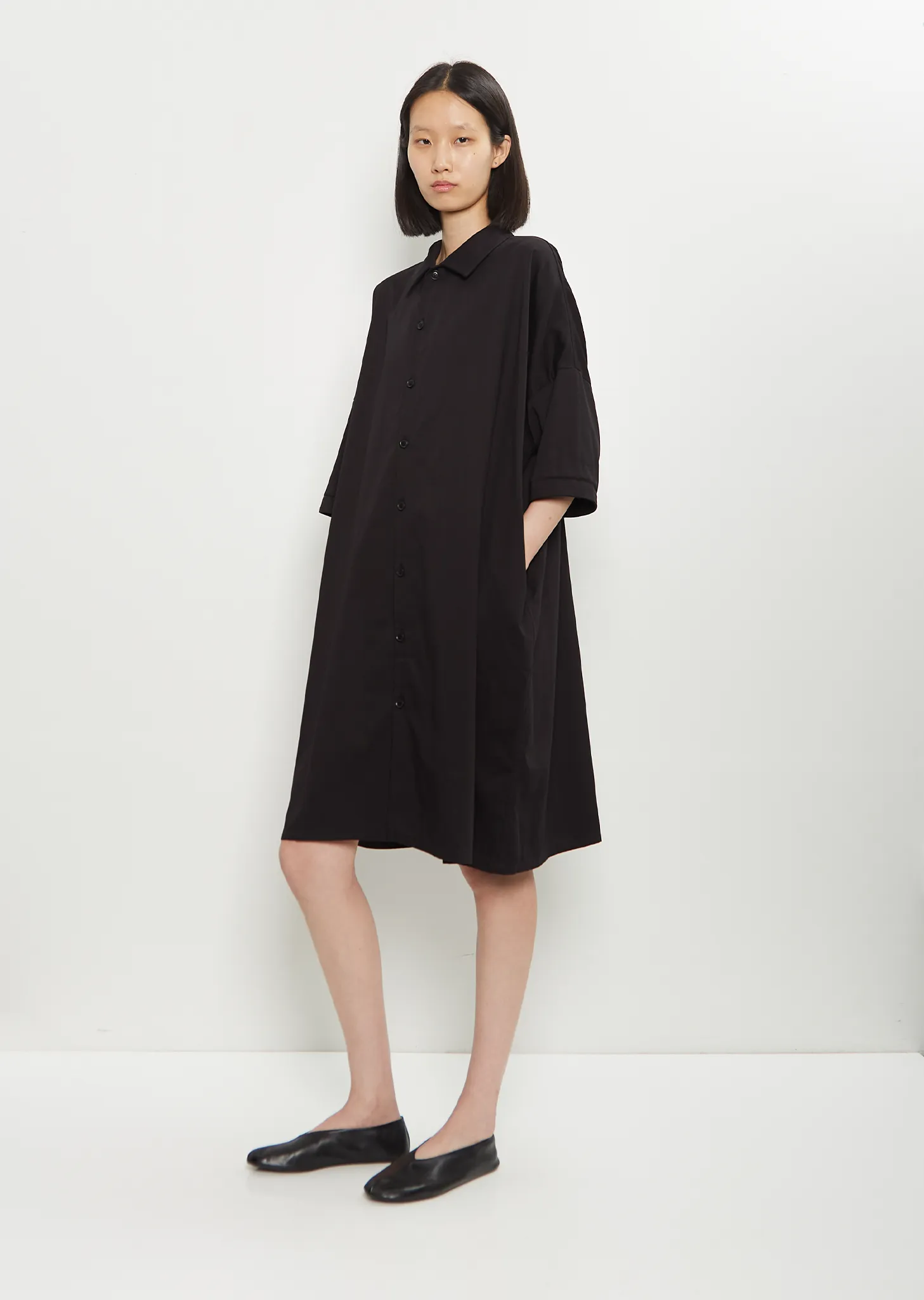 Half Sleeve Dress — Black sold by La Garconne product image thumbnail 4