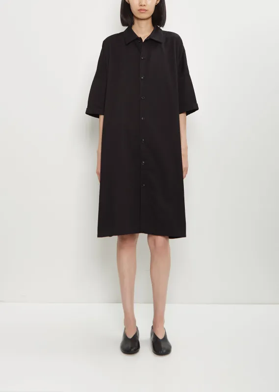 Half Sleeve Dress — Black sold by La Garconne