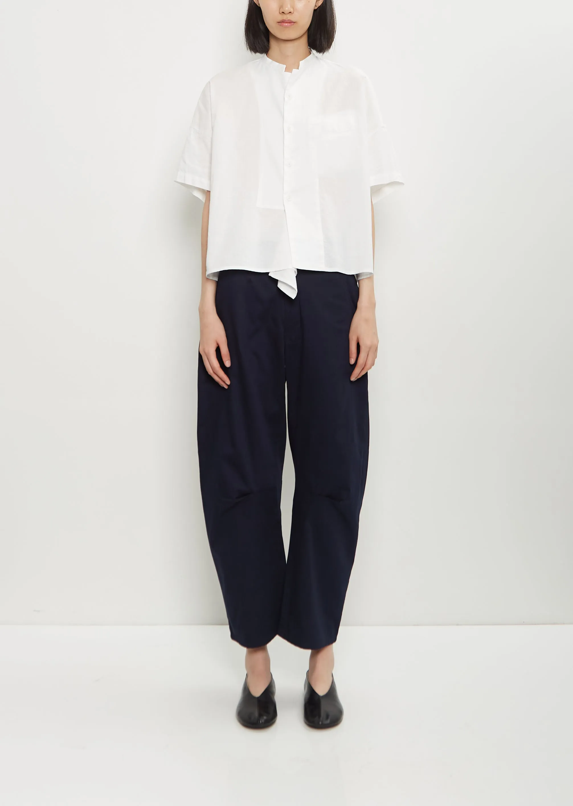 Cotton Gusset Pants — Navy sold by La Garconne