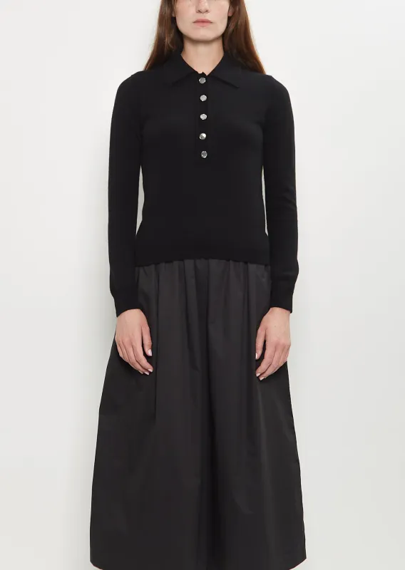Anella Cashmere Polo Shirt sold by La Garconne