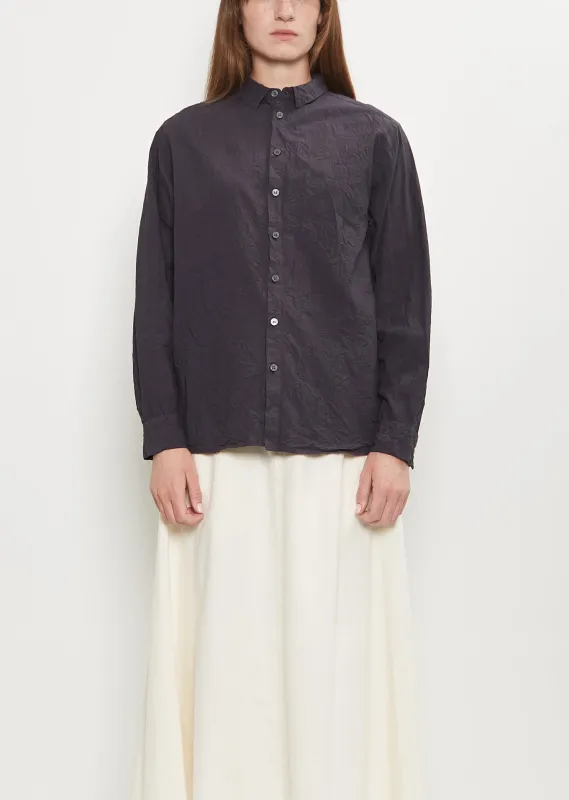 Typewriter Cotton Shirt — Charcoal sold by La Garconne