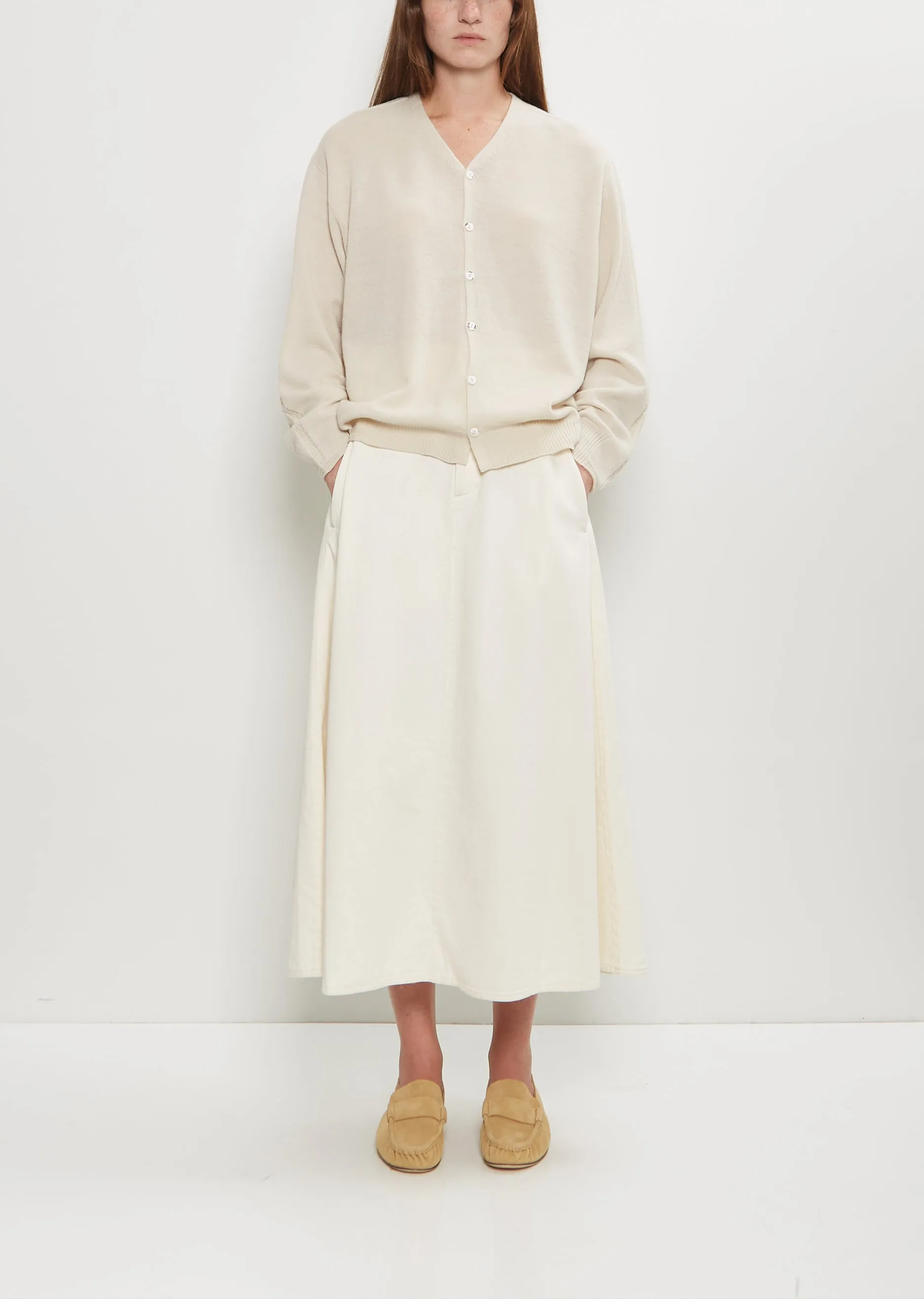 Natural Denim Skirt — Off White sold by La Garconne