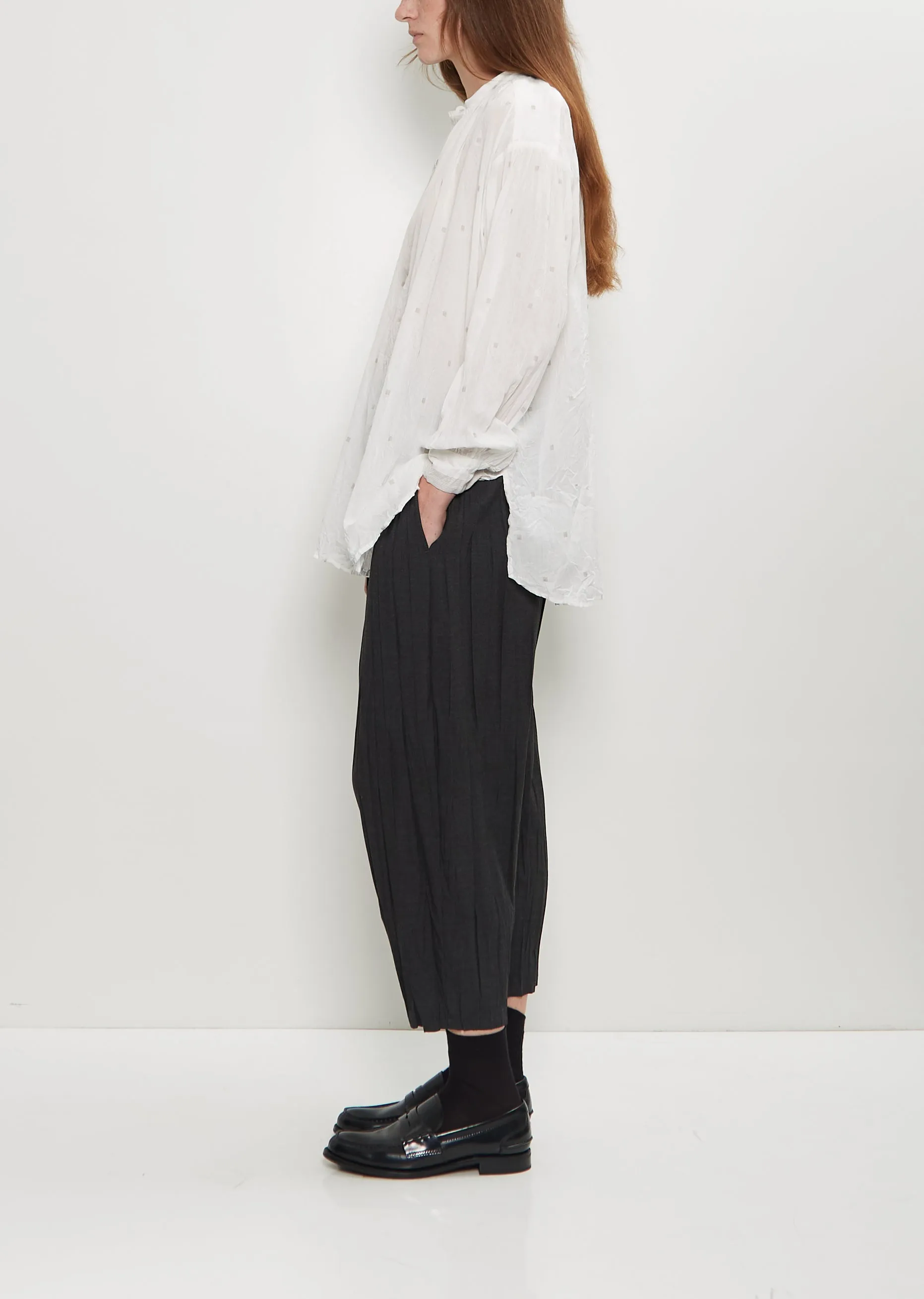 Cotton Cut Dobby Gathered Blouse sold by La Garconne product image thumbnail 2