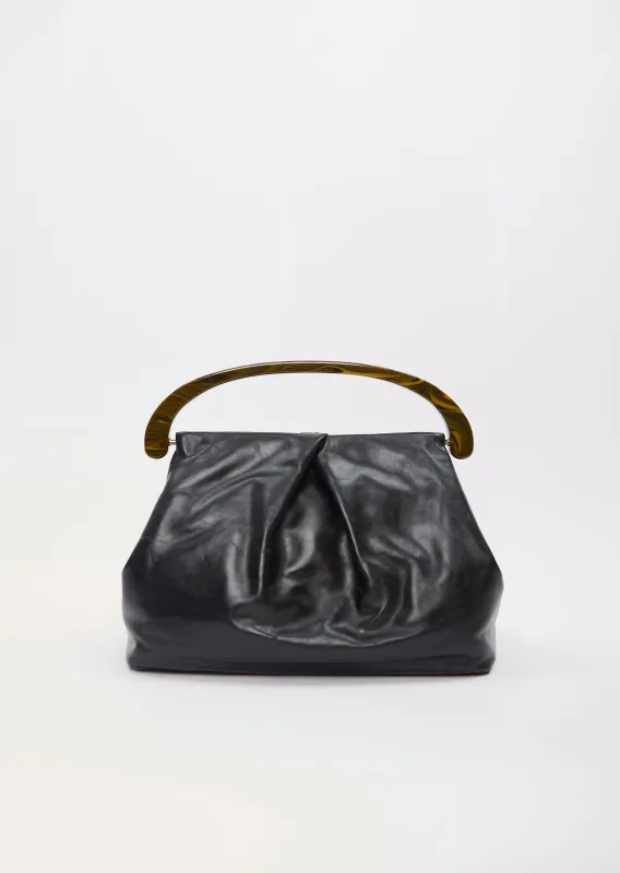 Leather Clasp Crisp Bag sold by La Garconne