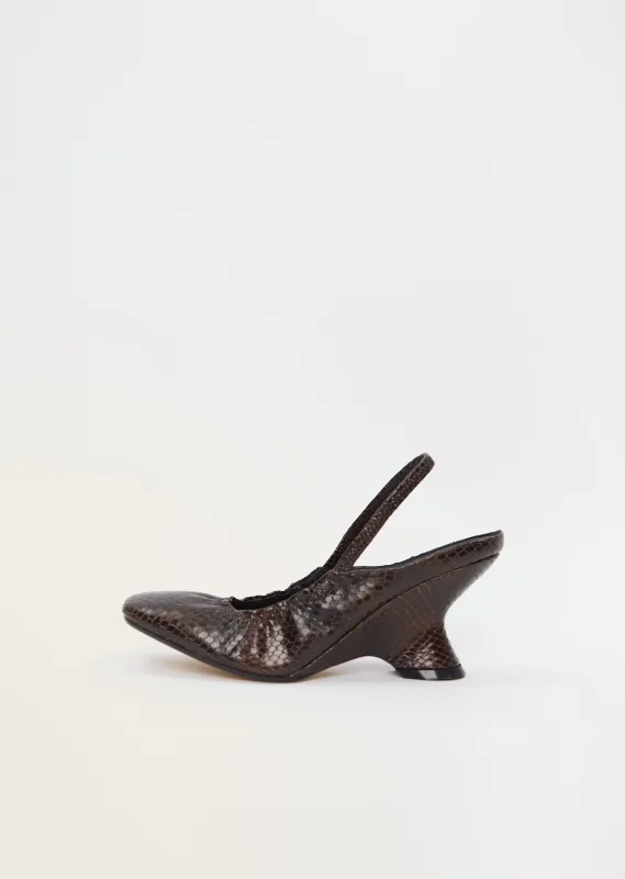 Leather Slingback Heel sold by La Garconne